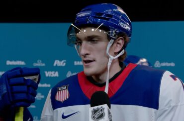 Brock Nelson & Tage Thompson talk USA win over Latvia