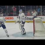 Toronto Marlies goalie Dennis Hildeby warms up 2/14/26