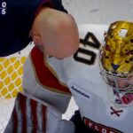Florida Panthers goalie Daniil Tarasov helped off ice after injury vs. Tampa Bay Lightning