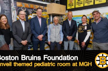 The Boston Bruins Foundation unveils a themed pediatric room at MGH