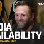 Rust, Letang, Hallander, Muse Media Availability (2.17.26) | Pittsburgh Penguins