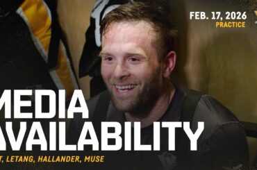 Rust, Letang, Hallander, Muse Media Availability (2.17.26) | Pittsburgh Penguins