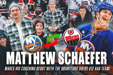 New York Islanders Star Matthew Schaefer Makes His Coaching Debut with the Brantford 99ers!