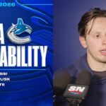 Marco Rossi, Jake DeBrusk & Adam Foote Practice Media Availabilities (Feb 17, 2026)