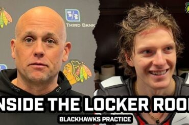 INSIDE THE LOCKER ROOM: Jeff Blashill and Kevin Korchinski REACT to NHL Call-Up with the Blackhawks