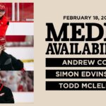 Andrew Copp, Simon Edvinsson, Todd McLellan Practice Media | Feb. 18, 2026