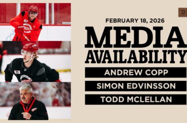 Andrew Copp, Simon Edvinsson, Todd McLellan Practice Media | Feb. 18, 2026