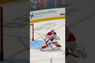 Sam Montembeault warming up! #goaliegesrsnob #montrealcanadiens #truegoalie #sammontembeault