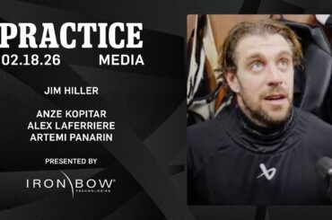 MEDIA: Anze Kopitar, Alex Laferriere, Artemi Panarin, and Jim Hiller | 02.18.26 Practice in LA