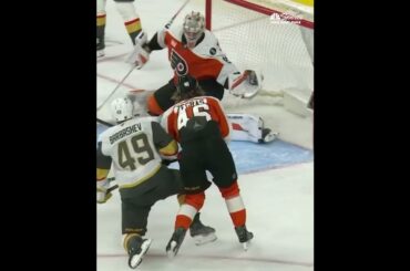 Dan Vladar makes two huge saves against Jack Eichel and the Golden Knights #flyers