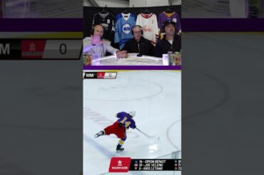 Quel beau lancé! Aubé-Kubel n'aura pas fait 4h de route pour rien selon Steve 😂🚗!