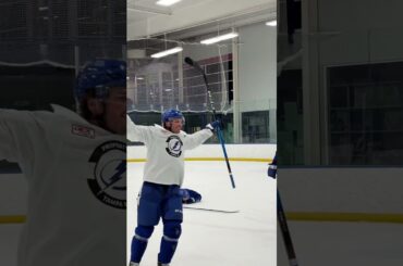 Just having some fun!  #hockey #gobolts #nhlteam #nhl #tampabaylightning #sports #practice