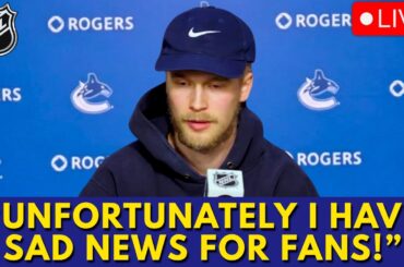JUST ANNOUNCED! SAD NEWS ABOUT ELIAS PETTERSSON! CANUCKS FANS WEREN'T EXPECTING THIS! CANUCKS NEWS