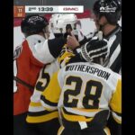 Tyson Foerster leaves the game in pain right after ripping a one-timer