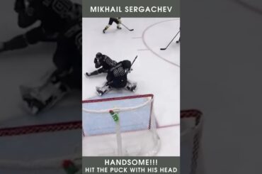 Mikhail Sergachev took the puck with his head! Selflessly! Handsome!)) #Shorts
