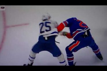 NHL Hockey fight - Darnell Nurse(Oilers)vs. Brandon Carlo(Maple Leafs)