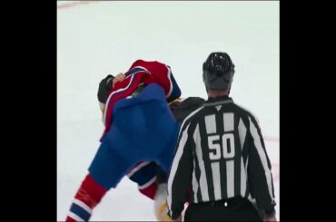 🥊🥊   Kirby Dach Fighting against Jonathan Aspirot in Boston Bruins vs. Montreal Canadiens.