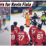 KEVIN FIALA INJURED | Switzerland forward TAKEN OFF ice at Olympics on stretcher with leg injury