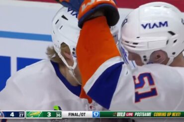 Simon Holmström scores the OT winner for the Isles! New York Islanders 4 - 3 Minnesota Wild