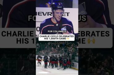 Congratulations to Charlie Coyle on reaching the 1K games mark 🥳 #nhl #bluejackets