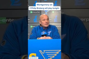 Jim Montgomery says Philip Broberg will be a game-time decision tonight against the Lightning