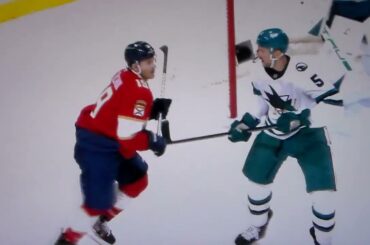 Panthers' Matthew Tkachuk, Sharks' Desharnais tangle, each receive roughing penalties