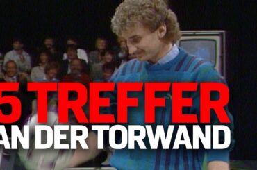 Legendär – Rudi Völler trifft 5 Mal an der Torwand | Aktuelles Sportstudio 1985