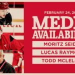 Moritz Seider, Lucas Raymond, Todd McLellan Practice Media Availability | Feb 24, 2026