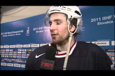 Team USA Forward Blake Wheeler Comments After Loss to Sweden at 2011 IIHF World Men's Championship