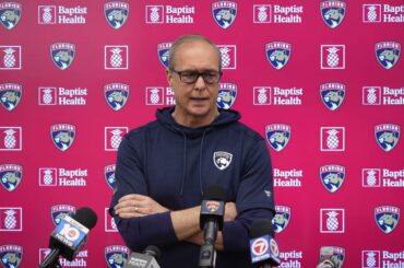 Paul Maurice, Florida Panthers Practice Before Resuming Season against Toronto Maple Leafs