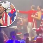 Rangers Captain J.T Miller, Team USA sing “Courtesy of the Red, White, and Blue” at E11ven nightclub