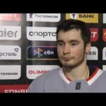 Артемий Князев после 2-го периода матча с ХК «Северсталь». 51-й тур КХЛ-25/26