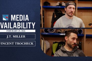 NYR Practice: J.T. Miller & Vincent Trocheck Media Availability | Feb. 25, 2026