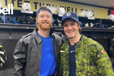 Isaak Phillips earns a jacket in his Winnipeg Jets home debut!