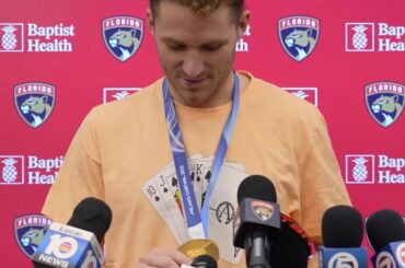 Matthew Tkachuk Back with Florida Panthers, Shows Off Team USA Gold Before Toronto Maple Leafs