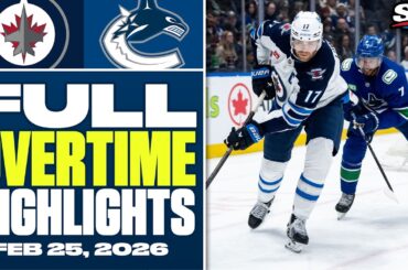 Winnipeg Jets at Vancouver Canucks | FULL Overtime Highlights - February 25, 2026