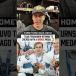 Teuvo Teravainen has RETURNED to Chicago as a Bronze Medalist👀