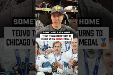 Teuvo Teravainen has RETURNED to Chicago as a Bronze Medalist👀