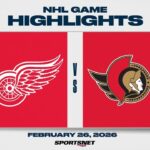 NHL Highlights | Red Wings vs. Senators - February 26, 2026