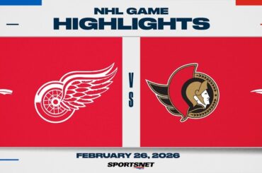 NHL Highlights | Red Wings vs. Senators - February 26, 2026