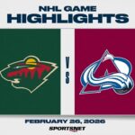 NHL Highlights | Wild vs. Avalanche - February 26, 2026