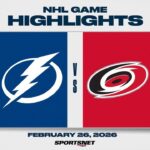 NHL Highlights | Lightning vs. Hurricanes - February 26, 2026