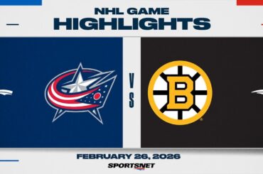 NHL Highlights | Blue Jackets vs. Bruins - February 26, 2026