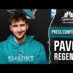 Sharks' Pavol Regenda discusses 2026 Winter Olympics run, Macklin Celebrini buzz | NBC Sports CA