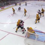Paul Cotter scores a goal against the Pittsburgh Penguins