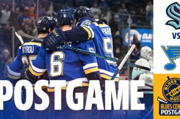 Holloway Hat Trick Powers Blues Past Kraken! Dominant Win in St. Louis | Blues Central Postgame