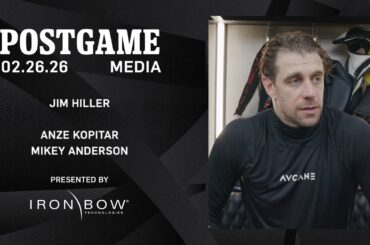 MEDIA: Anze Kopitar, Mikey Anderson, and Jim Hiller | 02.26.26 Postgame vs EDM