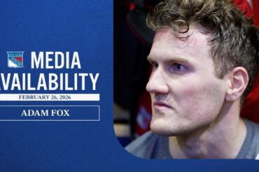 PHI vs NYR: Adam Fox Postgame Media Availability | Feb. 26, 2026