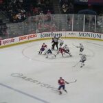 Laval Rocket's Josiah Didier crashes into Toronto Marlies goalie Dennis Hildeby 2/25/26