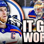 IT'S BEEN A TERRIBLE FEW DAYS FOR CONNOR MCDAVID: IT GOT EVEN WORSE (Tristan Jarry SUCKS)